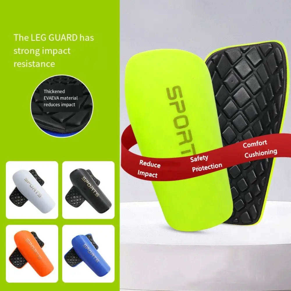 1 Pair Thickened Soccer Shin Guards Reduce Shocks and Injuries EVA Cushion Protection Calf Protective Gear Protective Pads