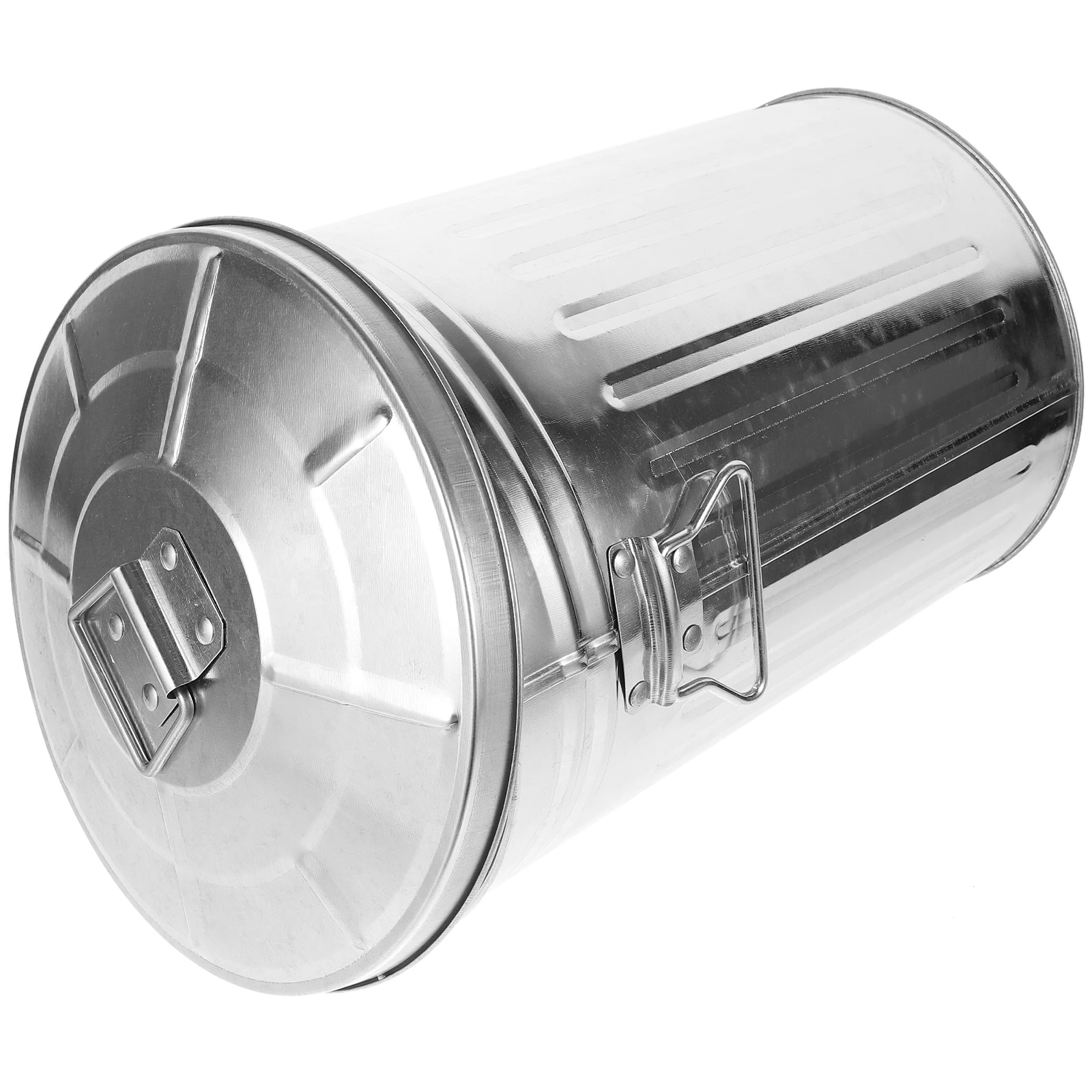 

Large Metal Outdoor Garbage Can Solid Construction Rustproof Design for Home Garden Office Courtyard Modern Trash Container