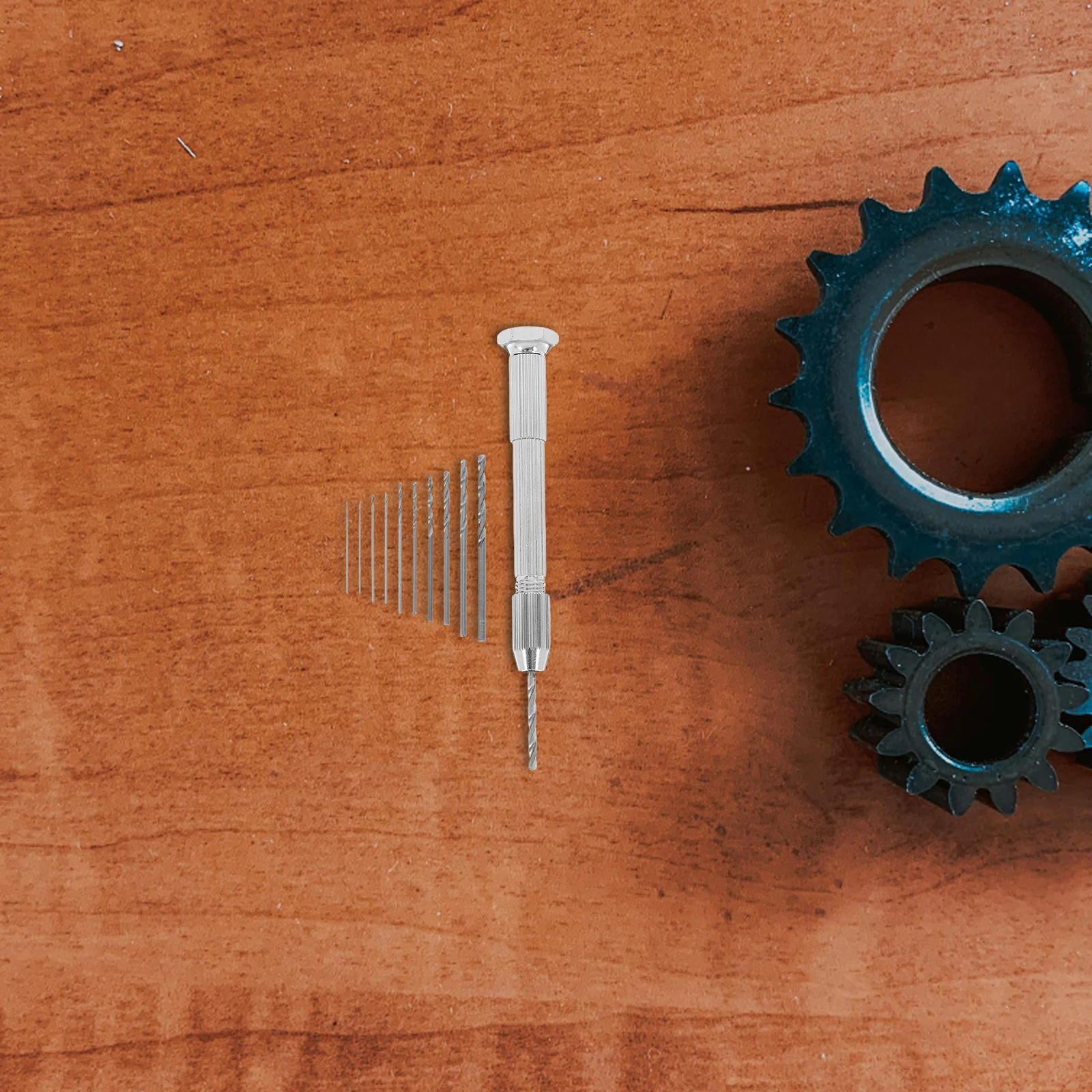 

1 Set Manual Hand Drill Set Aluminum Alloy Pin Vise Tiny Drill Bit Tool For Wood Plastic Jewelry Mini Replacement Bits Rotary