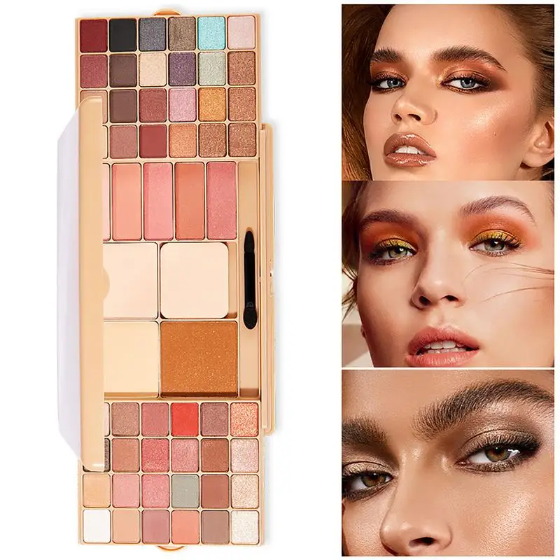 Oogschaduw Palet Blendable Make-Up Palet Professionele Schoonheid Make-Up Kit Kleurrijke Matte En Glinsterende Geperste Oogschaduw Blendable