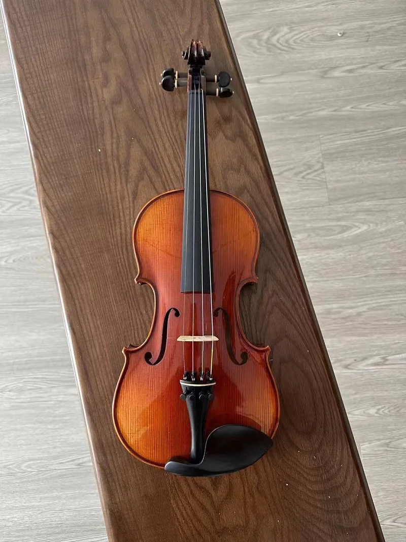Factory Handmade Flame Maple Solid Wood Retro Varnish Violin 3/4 Antonio Stradivari 1715 Reproduce High Grade Custom Violino
