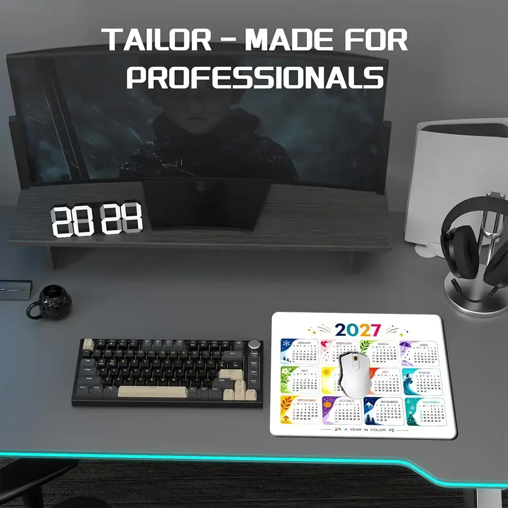 New 2027 Calendar Mouse Pad Small Rubber Anti-Slip DeskMat Square mats Portable Laptop MousePad Office Accessories Gifts 25x20cm