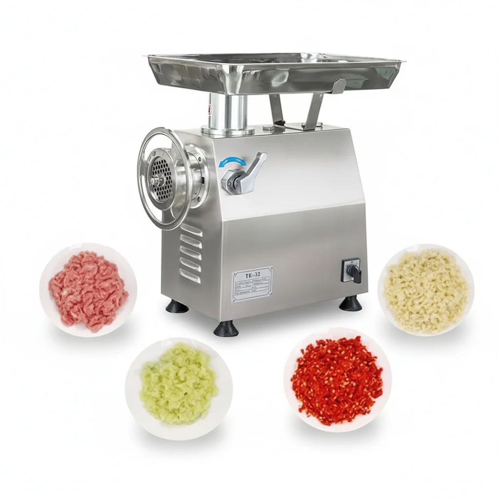 Commercial Meat Grinder, 1500W 304 Stainless Steel Electric Meat Mincer, Model 32 Sausage Filler, Meat Processing Machine