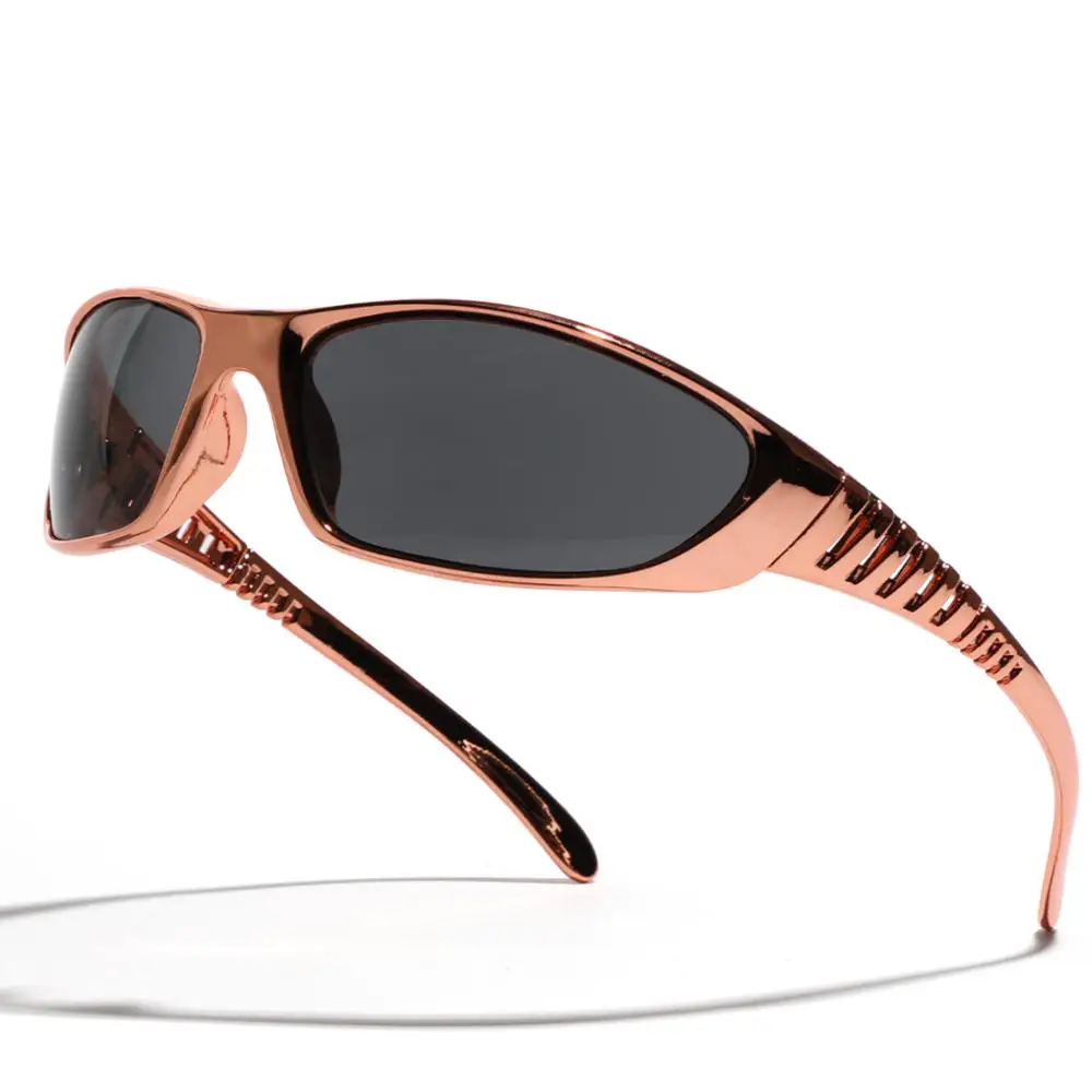 Y2K Silber Sonnenbrille Farbe ausgehöhlt Zukunft Sinn für Technologie Hot Girls Net Red Sonnenbrille Frauen Sonnenbrille trendige Männer