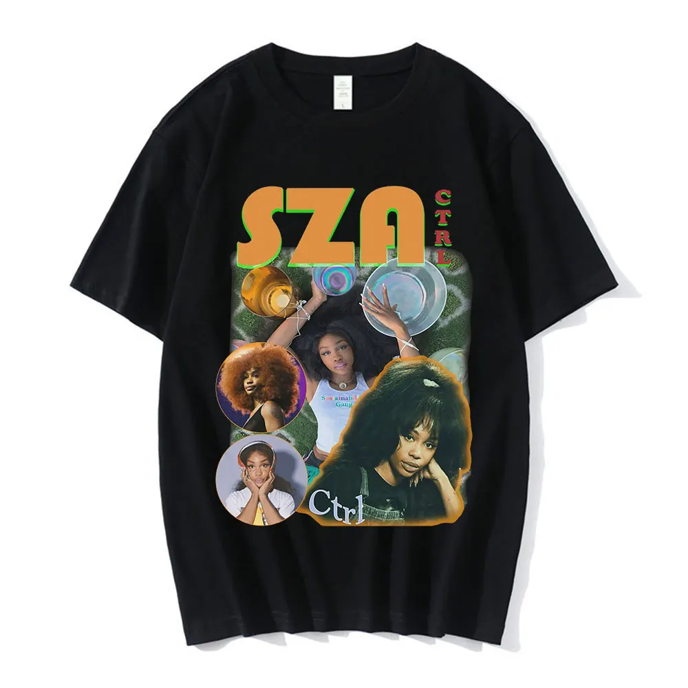 

90s Rapper SZA Good Days Graphic T-shirt Hip Hop Vintage T Shirt Men's Clothing Fashion Cotton T-shirts Comfort Streetwear Y2k