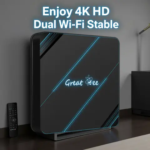 Great Bee New Arabic TV Box, Greatbee 2GB+16GB 2.4G & 5.0G Dual Wi-Fi Arab 4K Media Player Smart Set Top Boxes