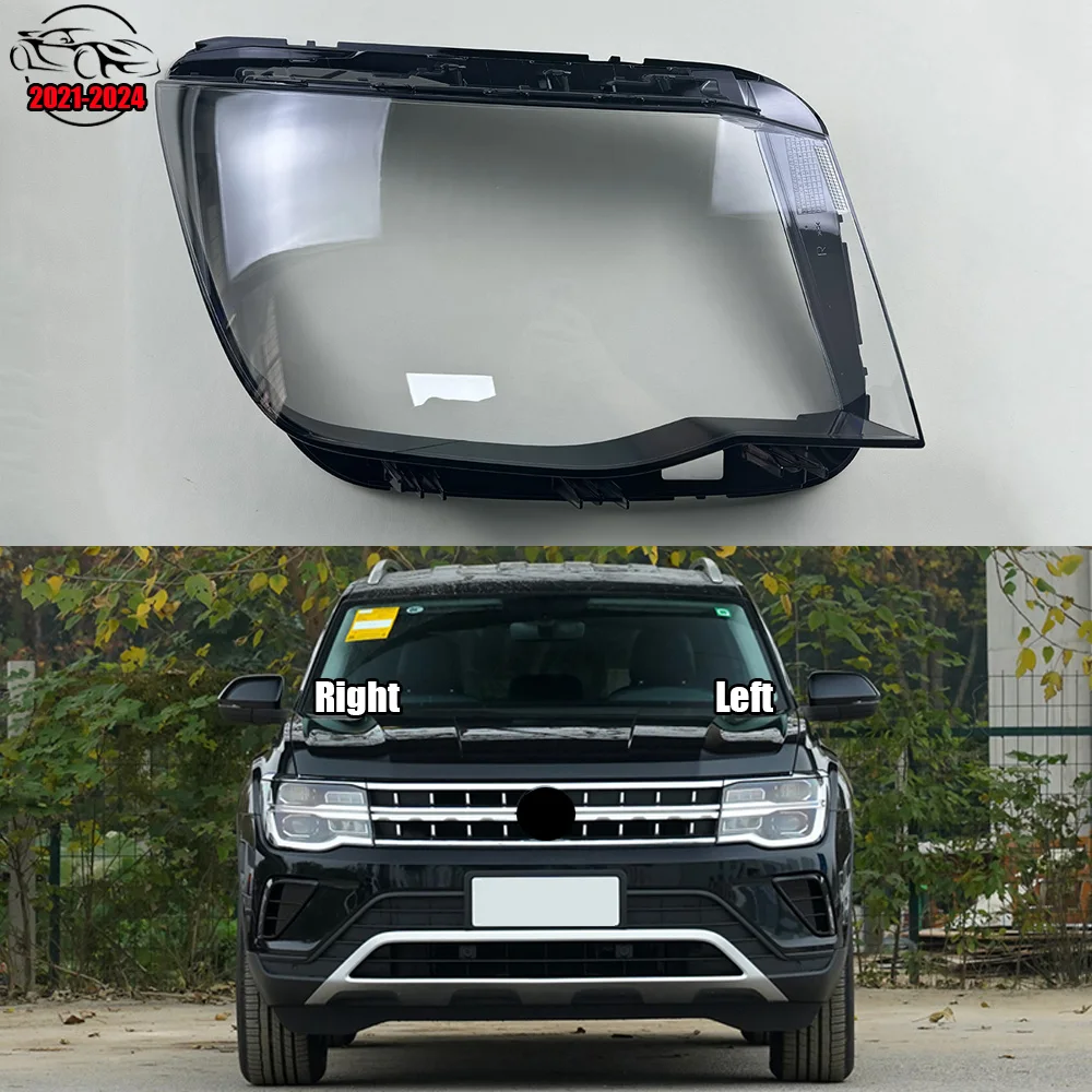 

For Volkswagen VW Teramont 2021 2022 2023 2024 Car Front Headlight Cover Lampshade Lampcover Head Lamp light Covers glass Shell