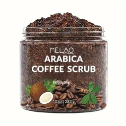 MELAO Arabica Coffee Scrub - All Natural Exfoliating Body Scrub for Skin Care Dead Sea Salt and Arabica Coffee Moisturizing