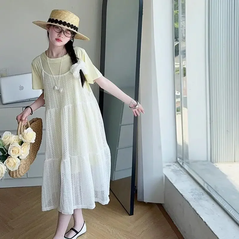 Elementary School Student Woman Clothes Fashion Girls Outfit From 12 13 Years Old Top for Girl 7 8 Cute Children's Sets Clothing