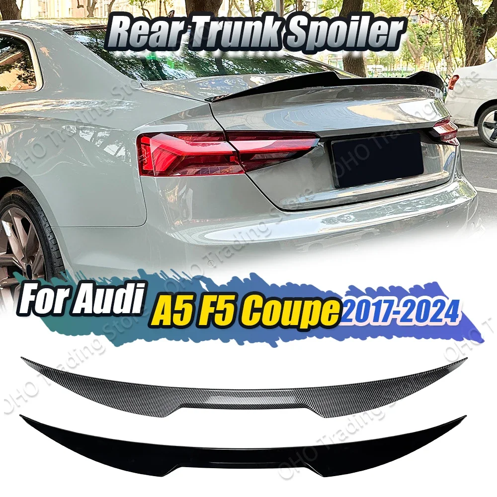 

F5 A5 Car Tail Wings Rear Trunk Lip Trim For Audi A5 F5 2 Doors Coupe S5 2017-2024 M4 Style Car Rear Roof Spoiler Body Kits