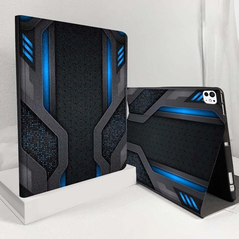 

Green tech panel wall texture For iPad Pro Air 5 4 3 13 11 8 7 6 5 10th 7th 6th 10.5 12.9 10.9 Tablet Case