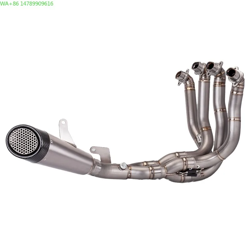 Forged Exhaust System For MotorcycleHigh Performance Modified Motorcycle Titanium Alloy Exhaust Pipe Ninja H2 Modification Compl