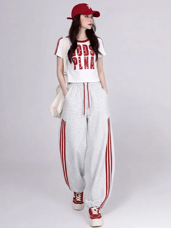 Hip-hop Trendy Jazz Dance Wear Sports Suit Jazz Casual Sports Trousers Women Hip-hop Loose Dance Clothing