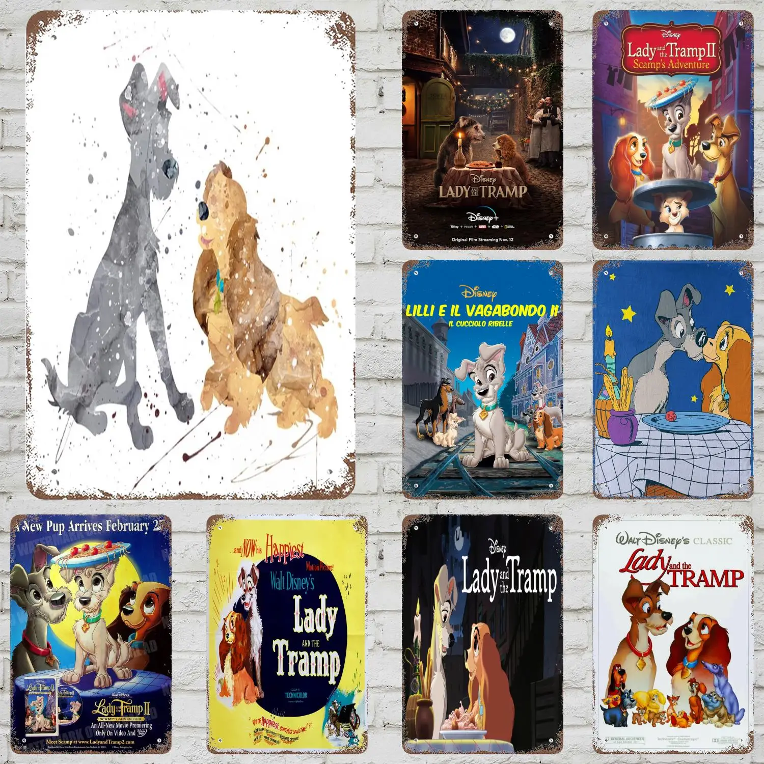 

MINISO Lady and the Tramp II Funny Bar Metal Sign, Retro Plaque, Vintage Sign, Alcohol Drinker, Pub,Kitchen Wall Decoration
