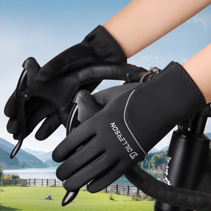 Warme Winterhandschuhe zum Reiten von Mountainbikes, winddicht, verdickter Touchscreen, Skifahren