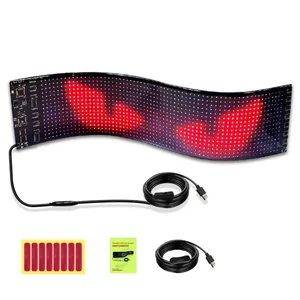 لوحة تسجيل LED مرنة BOTAI مع التحكم في التطبيق القابل للبرمجة تخصيص عرض اللافتات شاشة ذكية لوحة القيادة للسيارة مصفوفة LED أفضل 7 مبيعات شاشة LED مرنة - No4