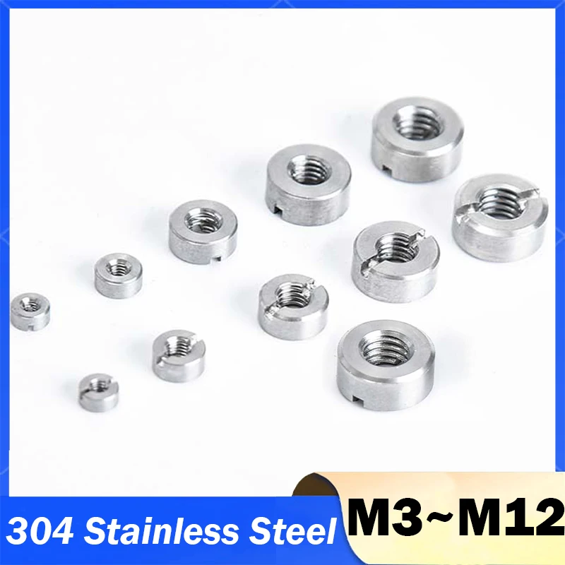 

Нержавеющая сталь 304, GB817, круглые гайки с прорезями, торцевая поверхность с пазом, круглая гайка M3 M4 M5 M6 M8 M10 M12