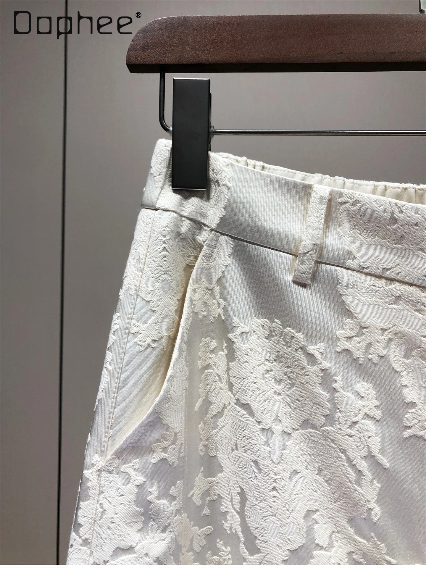 الرجعية الجاكار الحرير فضفاض واسعة الساق السراويل للنساء النمط الأوروبي الخريف موضة جديدة عالية الخصر التخسيس السراويل الطويلة غير رسمية