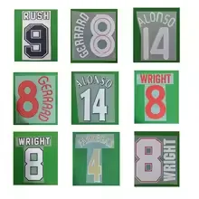 

Retro Nameset Printing League Club 1996 1997 2004 2006 Customize Name Number Heat Transfer Soccer Patch Badge