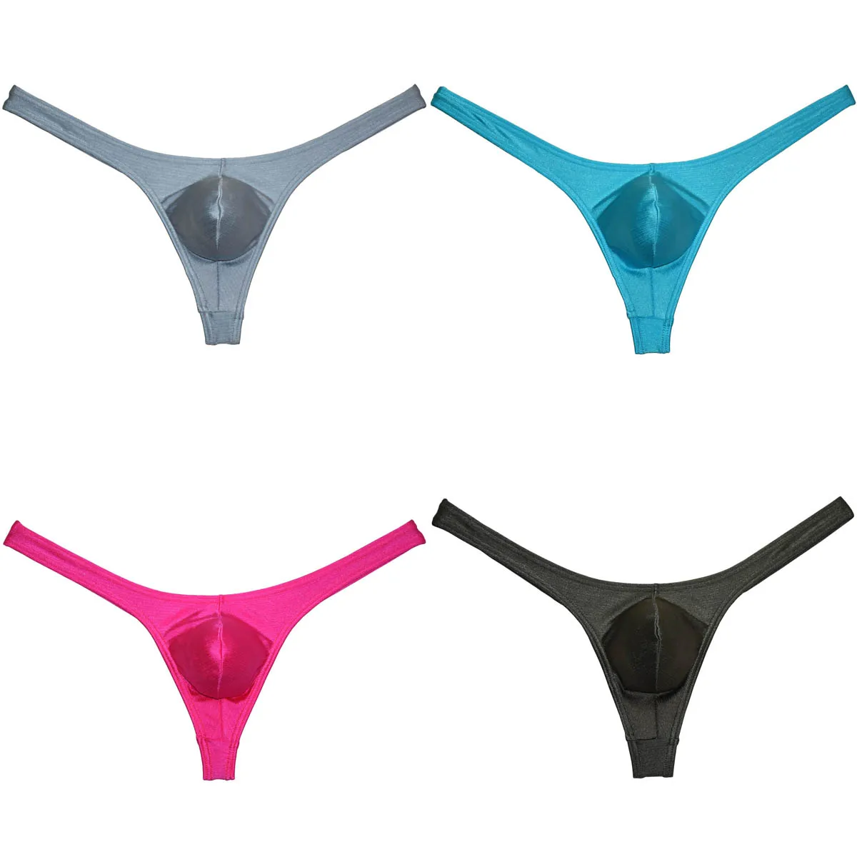 Sexy Mens Thongs Shiny Micro Tangas Cheeky Enhance Pouch G-String Mini Bottom Bikini Briefs Breathable Underwear Sissy Panties