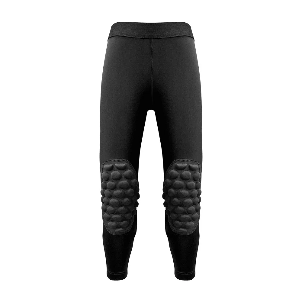 Kids' Basketball Compression Pants - 3/4 Length with Knee Pad for Football & Training Children's Sports Pants