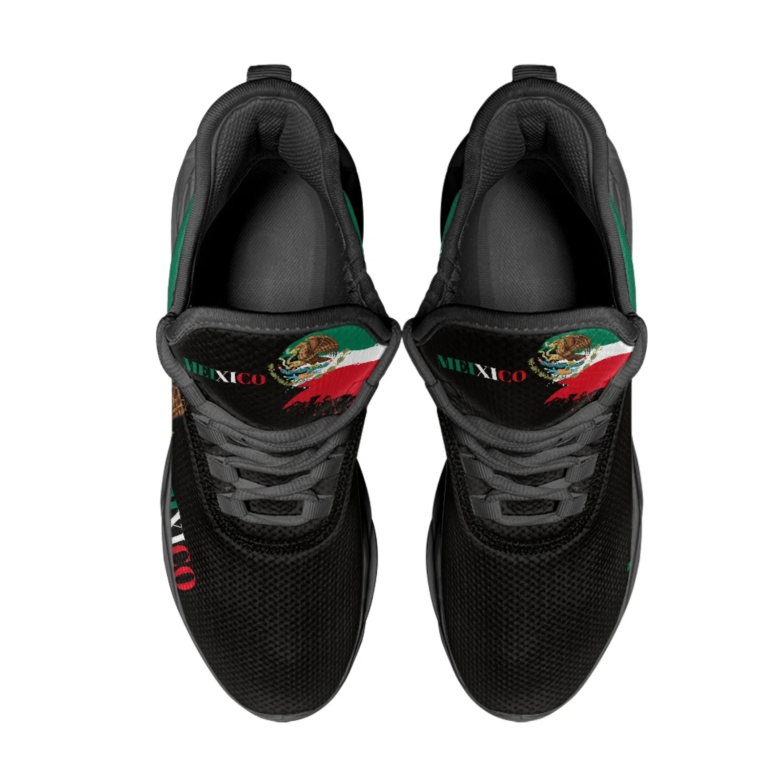 PENSTROLL Breathable Running Shoes Casual Fashion Sneakers for Walking Mens Mexico Flag Print