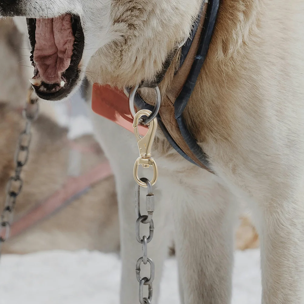 

2Pcs Solid Brass Swivel Lobster Claw Clips Strong Rotation 360 Degree for Large Dog Harness Leashes Keychains Outdoor Hardware