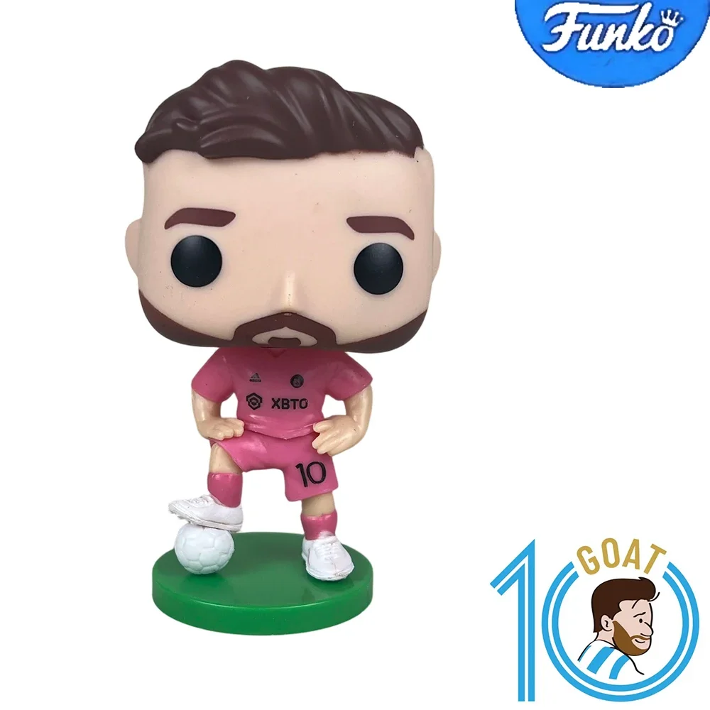 Pop  Messi Q Version Doll No.10 Jersey Football  Collection Model Doll For Birthday Christmas Gift
