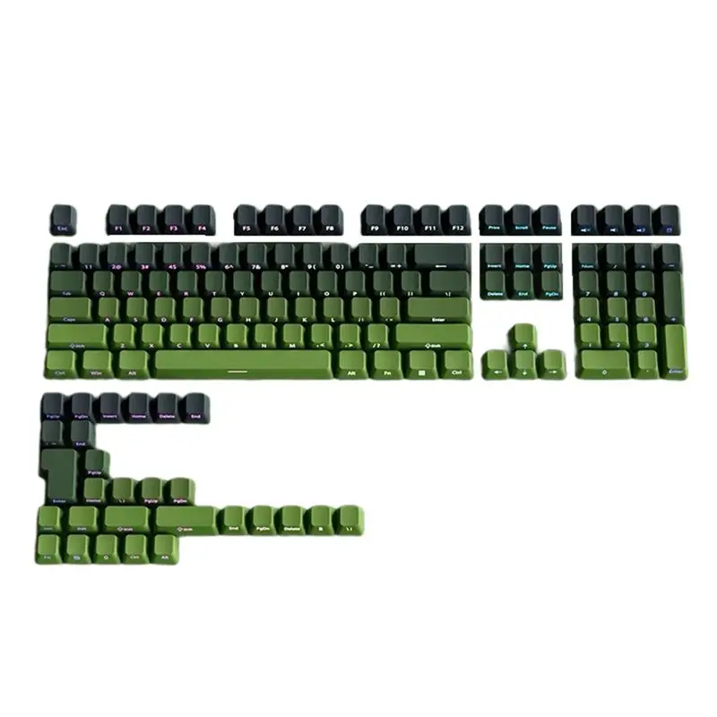 Gradient PBT Keycaps Set For Mechanical Keyboards Cherry Profile Double Shot Side Print For MX Mechanical Keyboard
