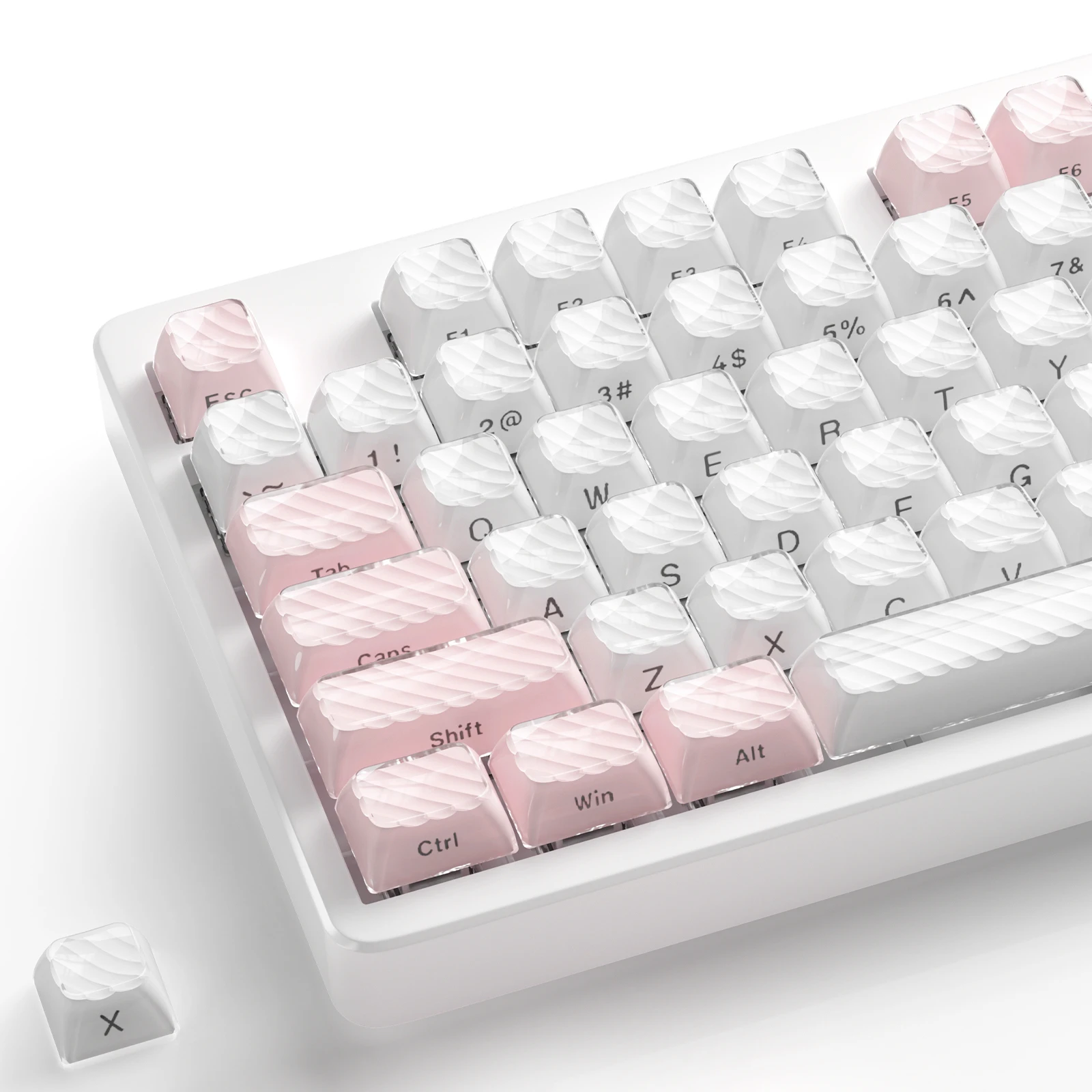 

Crystal Jelly Crystal Side Engraved 113 Keys with OEM Height Keycaps