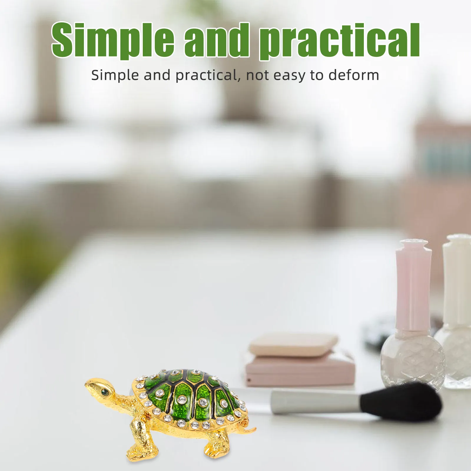 

Шкатулка для украшений в форме черепахи, премиум-класса, металлическая, для хранения мелочей, органайзер для женщин и девочек, подставка для серег, коробка для ожерелий, декор для стола