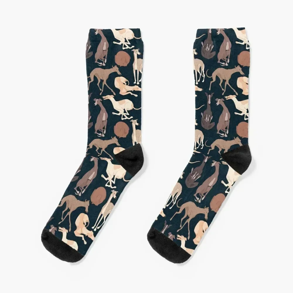 

Whippet Good - Dark Socks golf bright garter luxury Toe sports Man Socks Women's