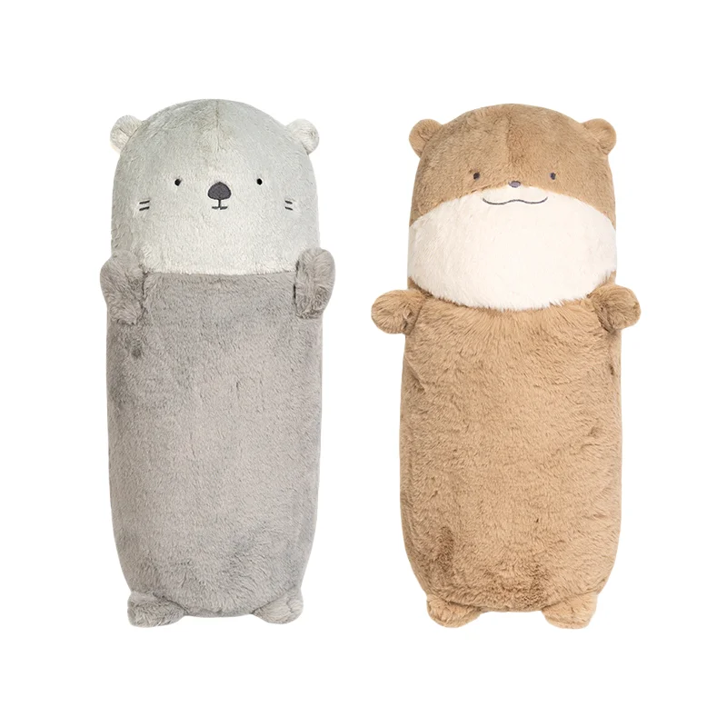 

50cm Cozy Warm Cartoon Otter Plush Doll Cotton Stuffed Long Throw Pillow Soft Office Nap Pillow Lovely Room Decor