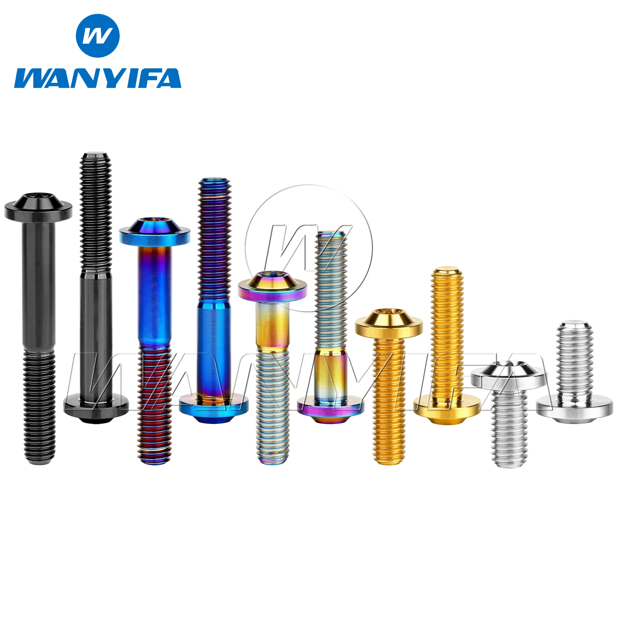 

Wanyifa Titanium Bolt M8x10 15 20 25 30 35 40 50 60 70mm Disc Torx T40 Screw for Motorcycle Bike Car Modifications