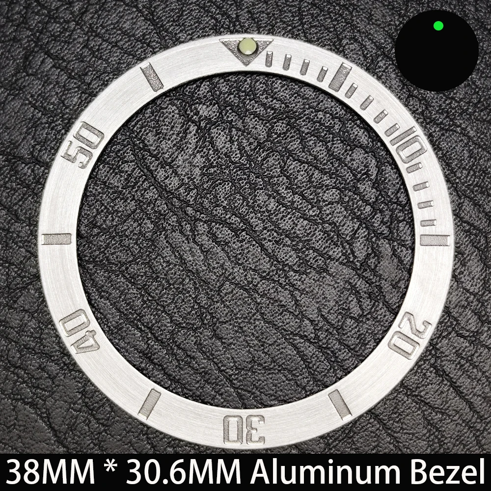 Schräge 38mm * 30,6mm Keramik/Aluminium Blau Leuchtende Lünette GMT und Taucheruhr-Einsatz Passend für 40mm Uhrengehäuse Ersatz-Uhrenteil – Detail 5