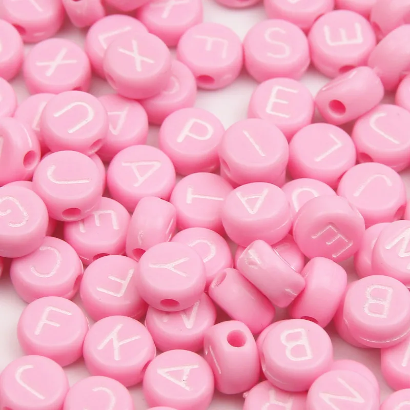 100/500Pcs Acrylic Pastel Colored Alphabet Beads A-Z Random Letter Loose Beads For DIY Bracelet Necklace Keychain Jewelry Making