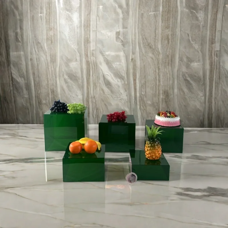 Square acrylic display stand wedding buffet table riser