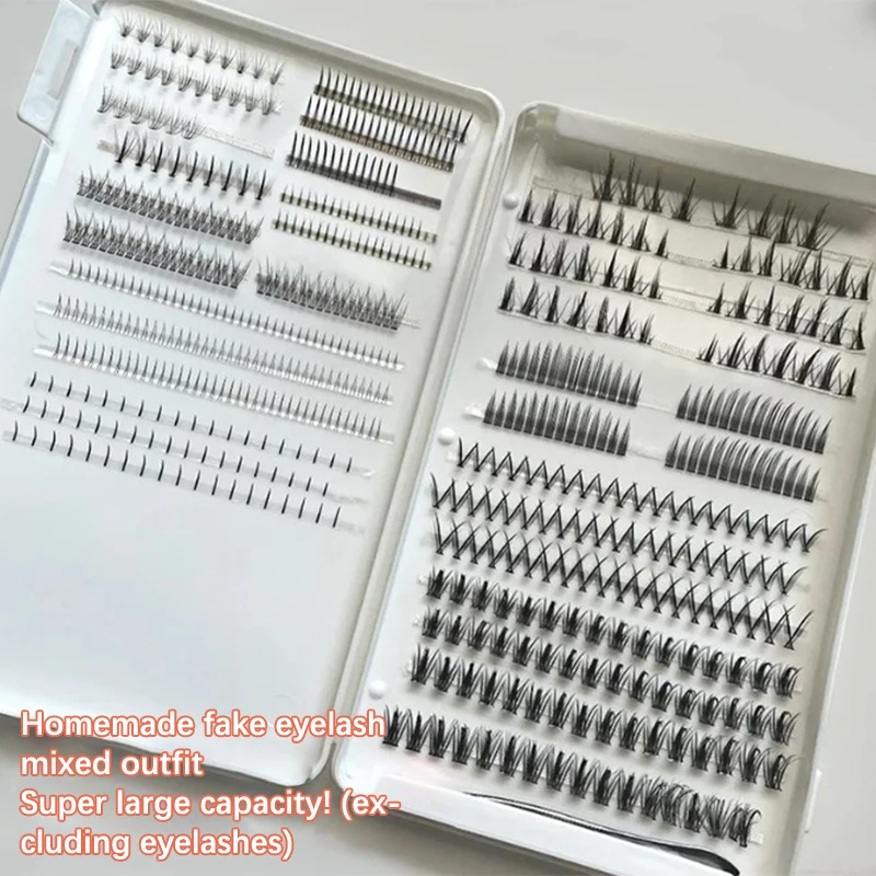 Large-capacity False Eyelashes Dustproof Storage Box Snap Design Travel Empty Lashes Holder Case Lash Display Organizer