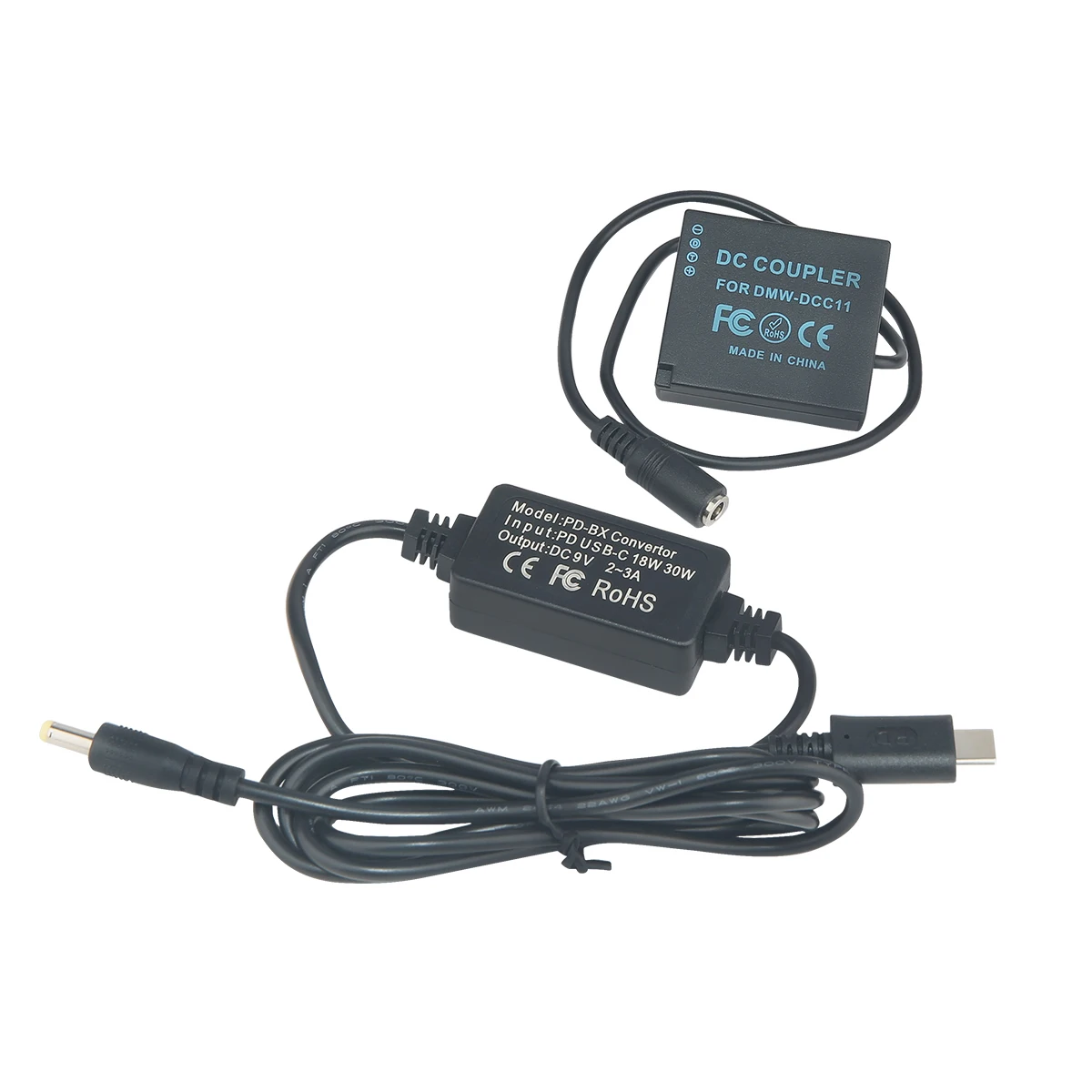 DMW-DCC11 Łącznik DC DMW-BLG10 Akumulator atrapa z kablem adaptera PD do Panasonic DMC-GF6 GF5 GF3 GX7 GX9 ZS100 LX100 GX80 GX85