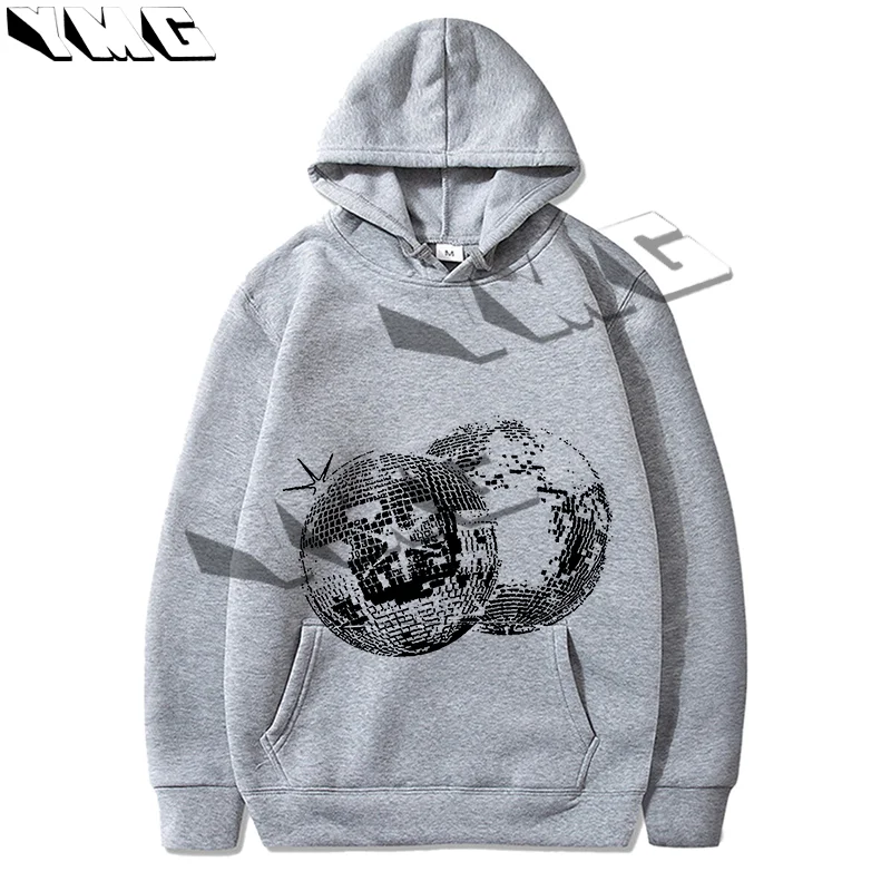 Winkelstraat Print Dikke Katoenen Sport Hoodie, Gepersonaliseerde Straat Oversized Losse Sport Sweatshirt, Grote Casual Hoodie Emo