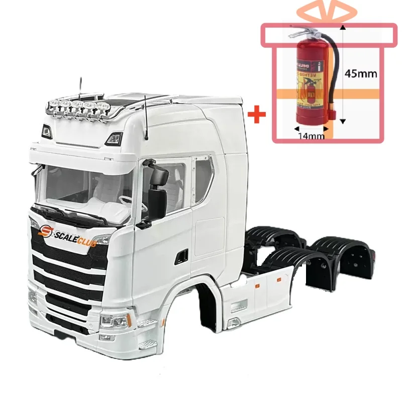 

Jerrydian 770S Cab For 1/14 Tamiya RC Cab Opening Doors with Cab Interior Shell Remote Control Trailer Truck Shell Accessories