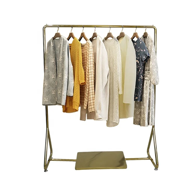 European Gold Clothing Rack Women Men Clothes Display Rack Children for Clothes Shop