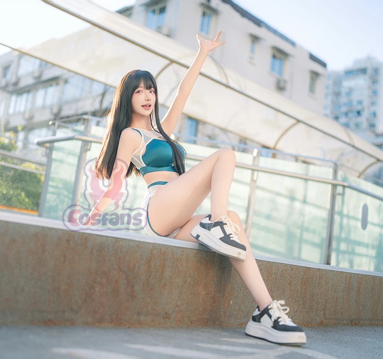 

Japanese Summer Swimsuit Sport Ultra Short Sports Boxing Mikasa Ackerman Gym Running Tank Top Anime Sexy Peach Black Sports Suit