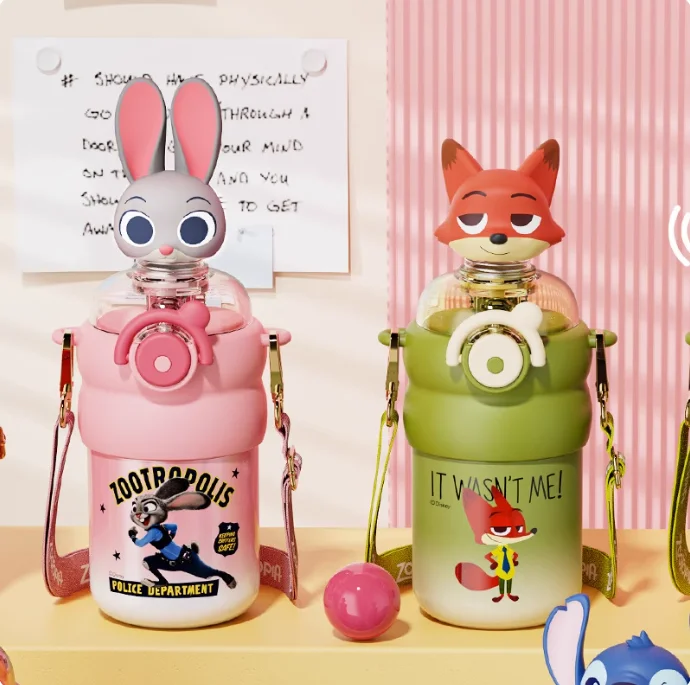 

Сумасшедшие животные, город, студент, милая соломинка, нержавеющая сталь 316, 550 мл, чашка для воды, новая детская теплая чашка с клубничным медведем из мультфильма