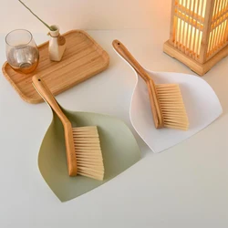 2piece Wide Application Cleaning Set Small Broom Shovel And Brush No Dust Leakage Cleaning Brush Pink