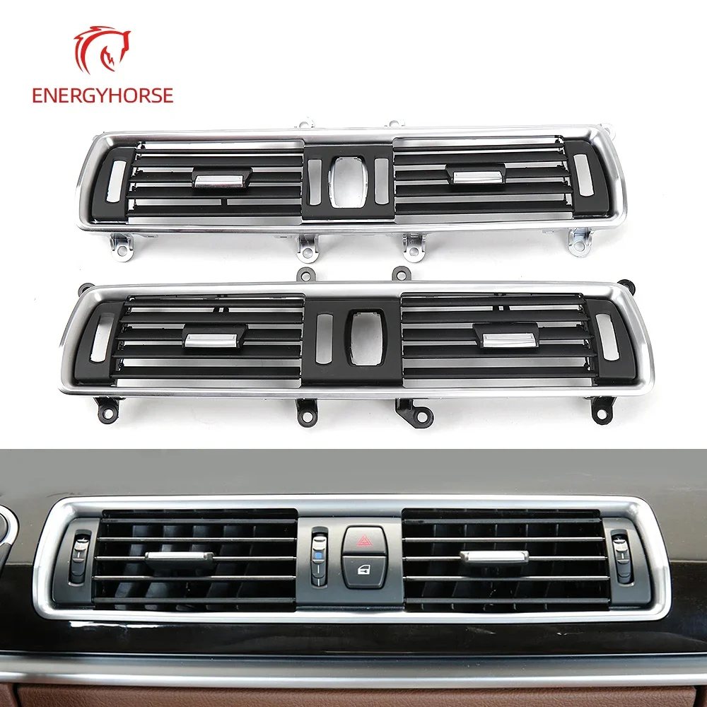 

Front Console Chrome Central Air Conditioner AC Vent Grill For BMW 5 Series GT F07 528 535 550 2010-2017 64229142584 64229142590