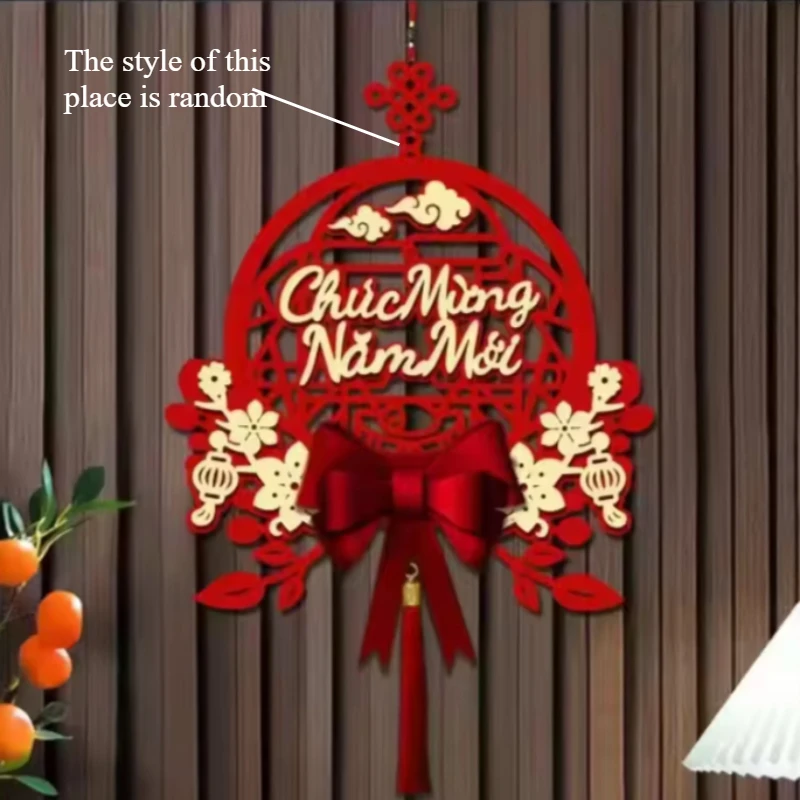 2026 Lunar New Year Decorations - Traditional Tet Festival Hanging Ornaments with Tassels, Asian Spring Festival Home Decor Gift