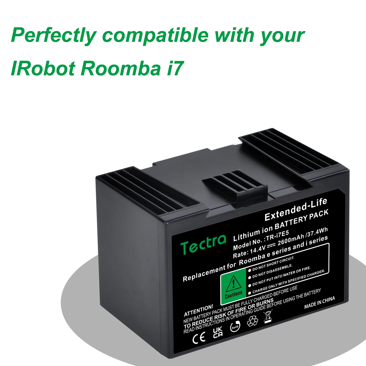 Аккумулятор емкостью 2600 мАч для iRobot Roomba i Series i7 i7+, e Series e5 e6 7150 7550 e5150 e5152 e5158 ABL-D1 Пылесосы