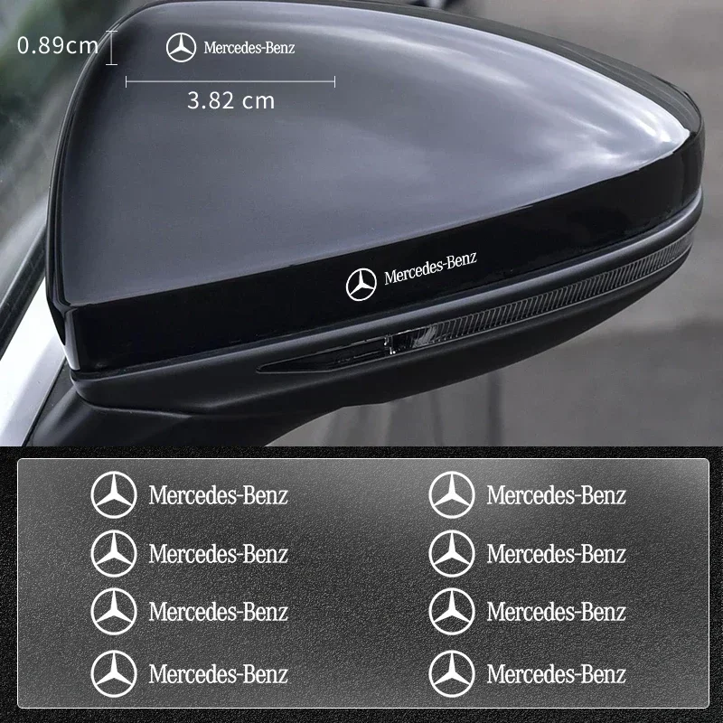 Car Logo Body Side Fender Door Window Trunk Decals Stickers Exterior Deco For Mercedes Benz AMG W204 W211 W212 W166 W117 W176