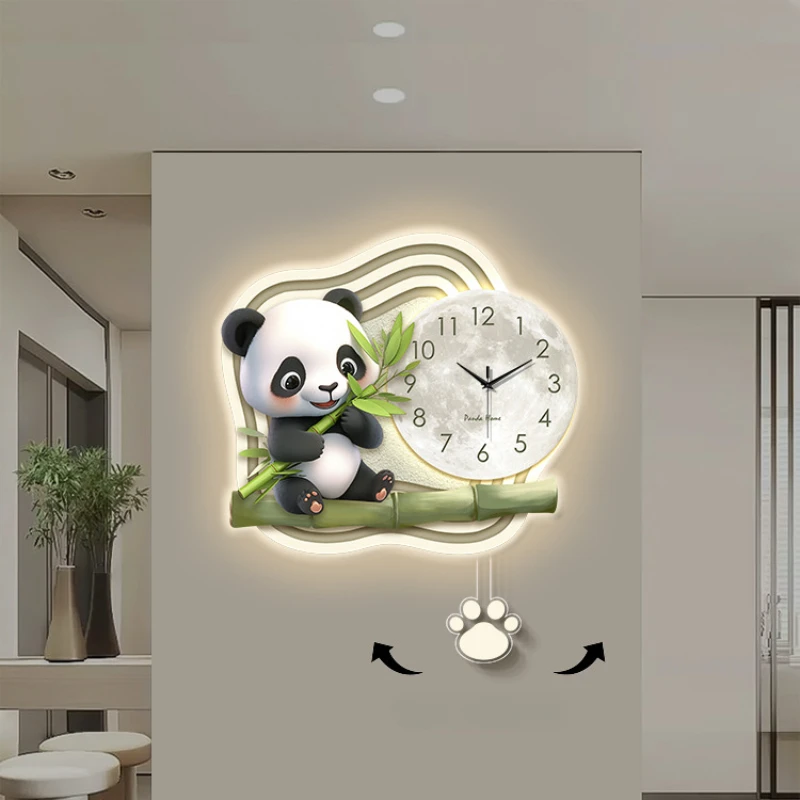 Elegant Living Room Wall Clock New Design Silent Large Animal Wall Clock Art Stylish Kawaii Hands Orologio Da Parete Home Decor